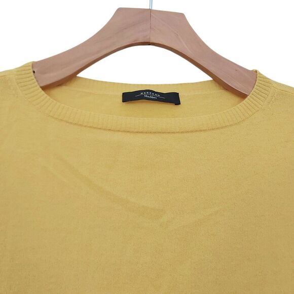 MaxMara Weekend Sweater Womens Small Yellow Wool Blend Comfy Cozy Knitted Office - Picture 2 of 10
